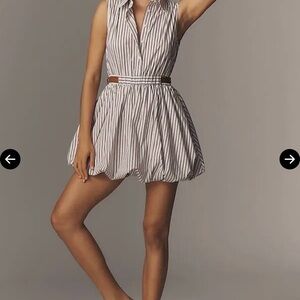 Maeve Striped Dress in Black and White